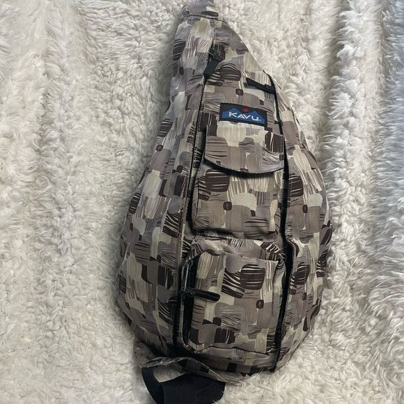 KAVU Rope Sling Bag Camouflage shades of gray. - Picture 1 of 9